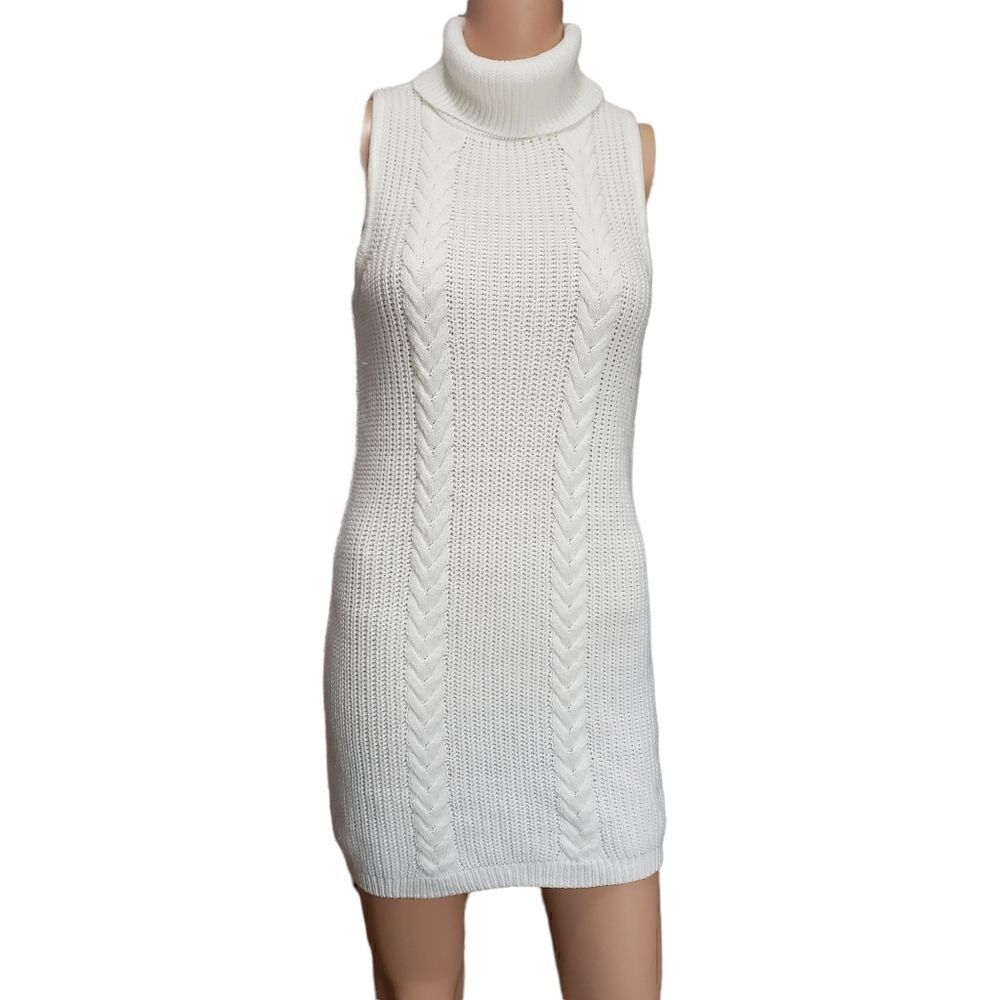 Almost Famous Cowl Neck Sleeveless Sweater Dress Sz S